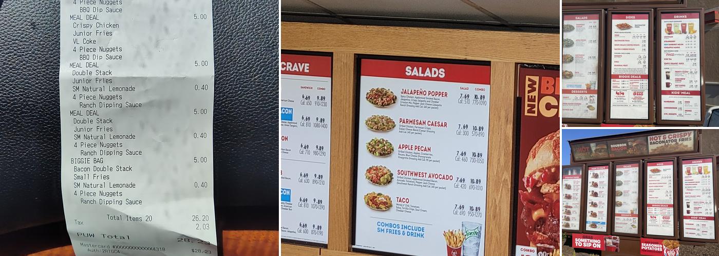 Wendy's Menu