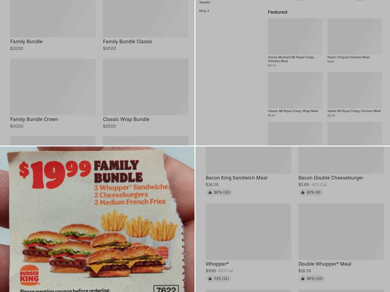 Burger King Menu