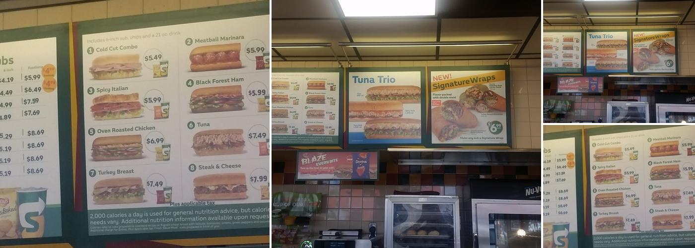 Subway Menu