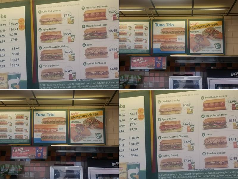 Subway Menu