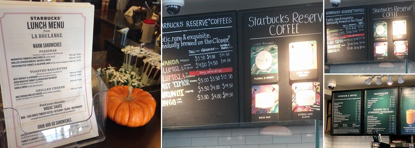 Starbucks Menu