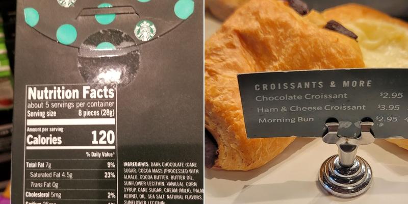 Starbucks Coffee Company Menu