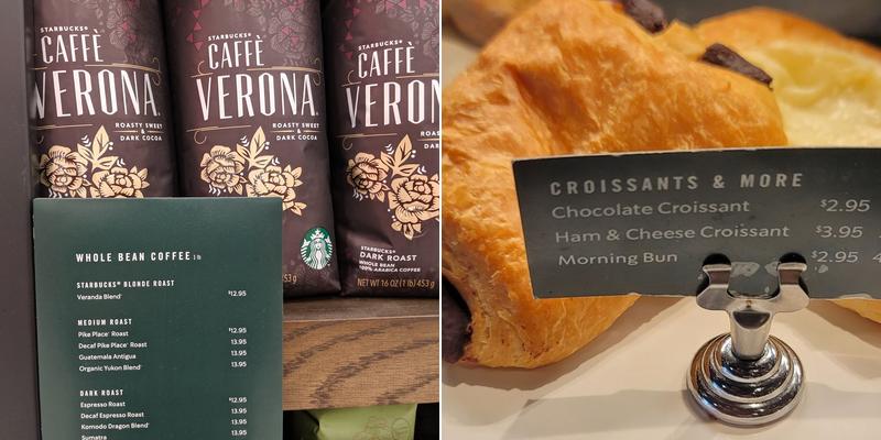 Starbucks Coffee Company Menu
