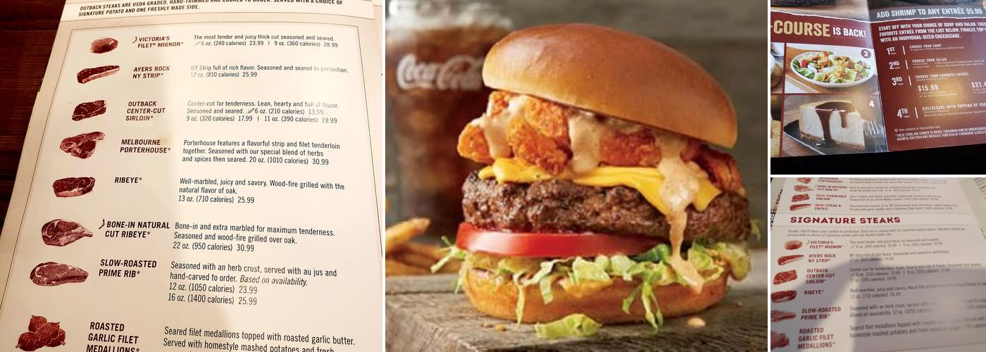 Outback Steakhouse Menu