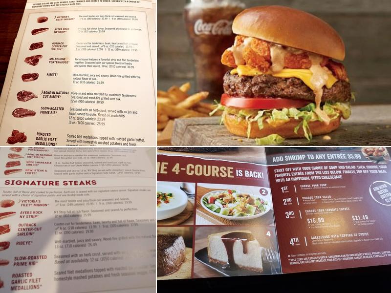 Outback Steakhouse Menu