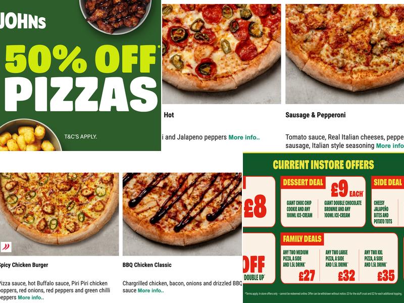 Papa John's Pizza Menu