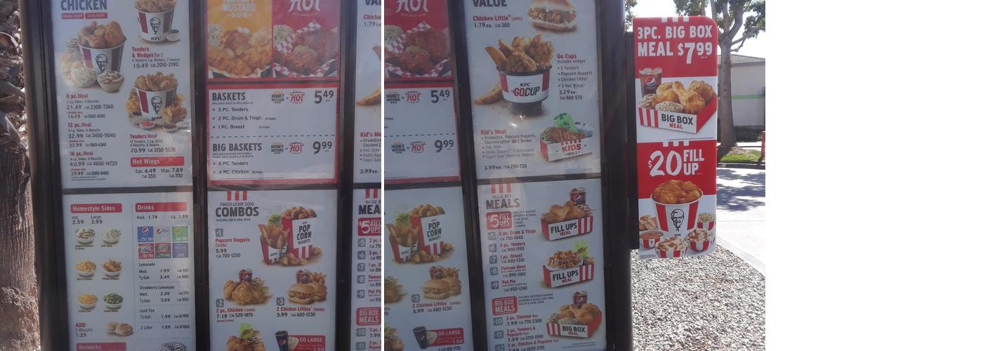 KFC Menu