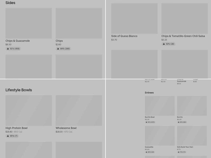 Chipotle Mexican Grill Menu