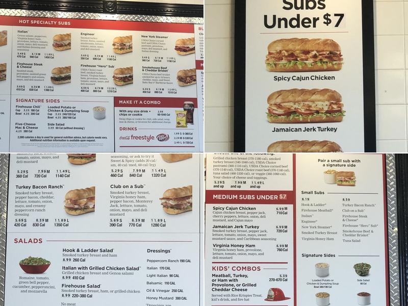 Firehouse Subs Eagle\'s Nest Menu
