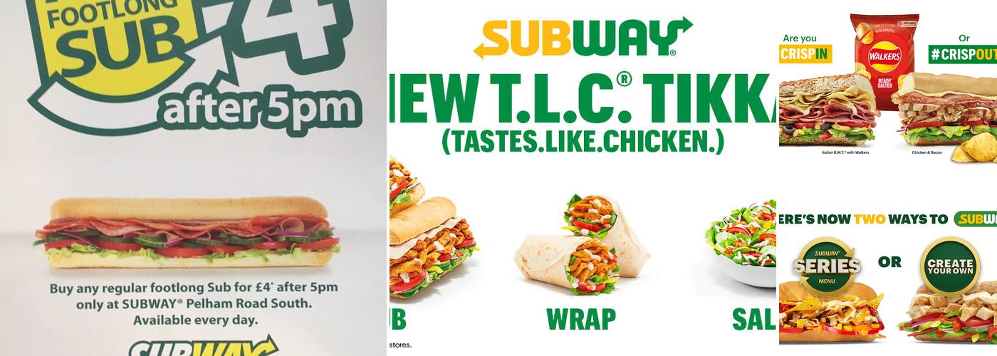 Subway Menu