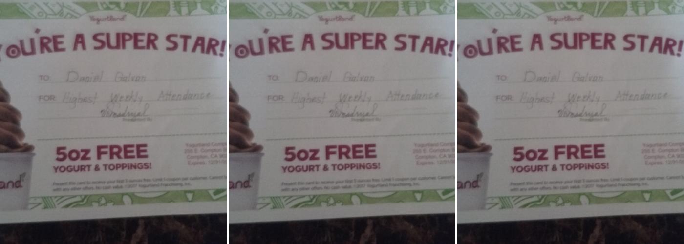 Yogurtland Compton Menu