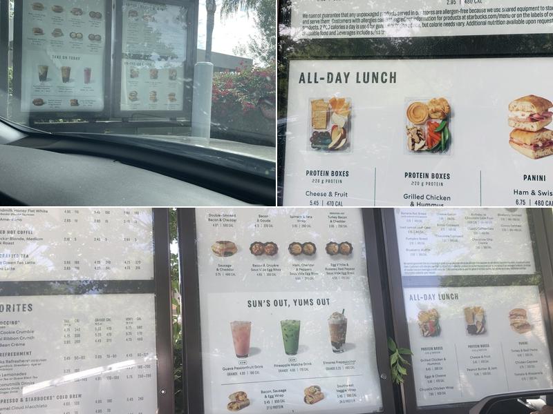 Starbucks Menu