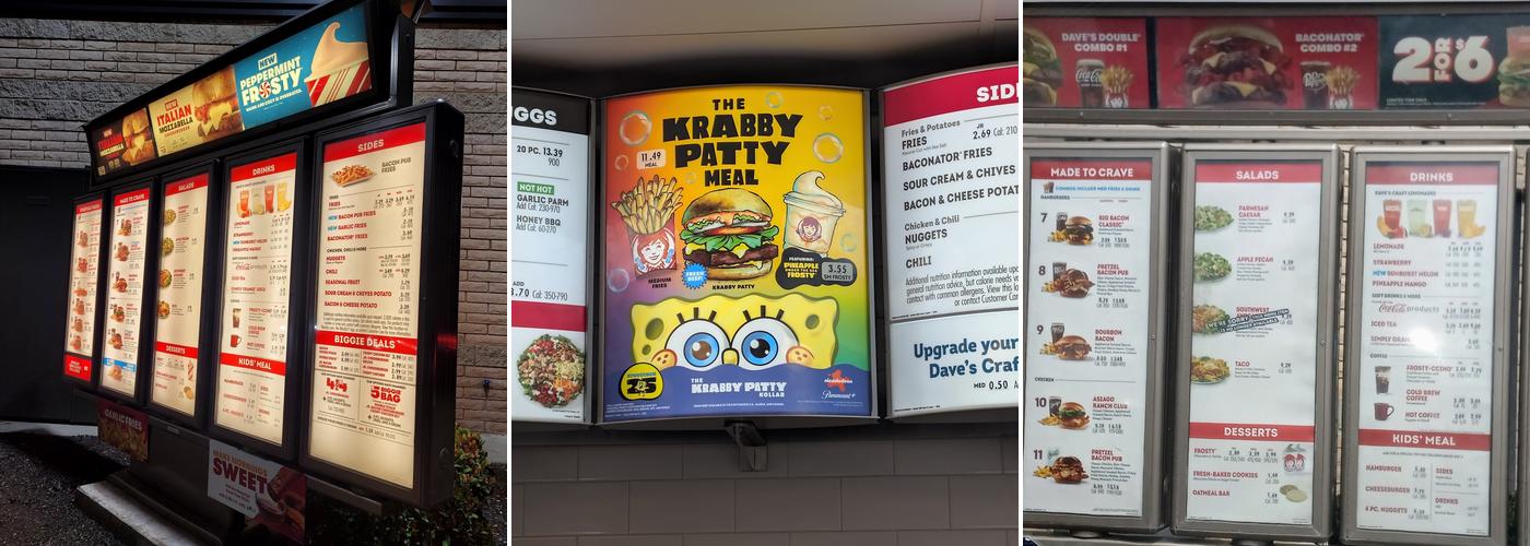 Wendy's Menu
