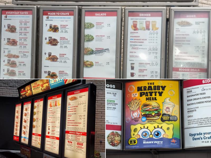 Wendy's Menu
