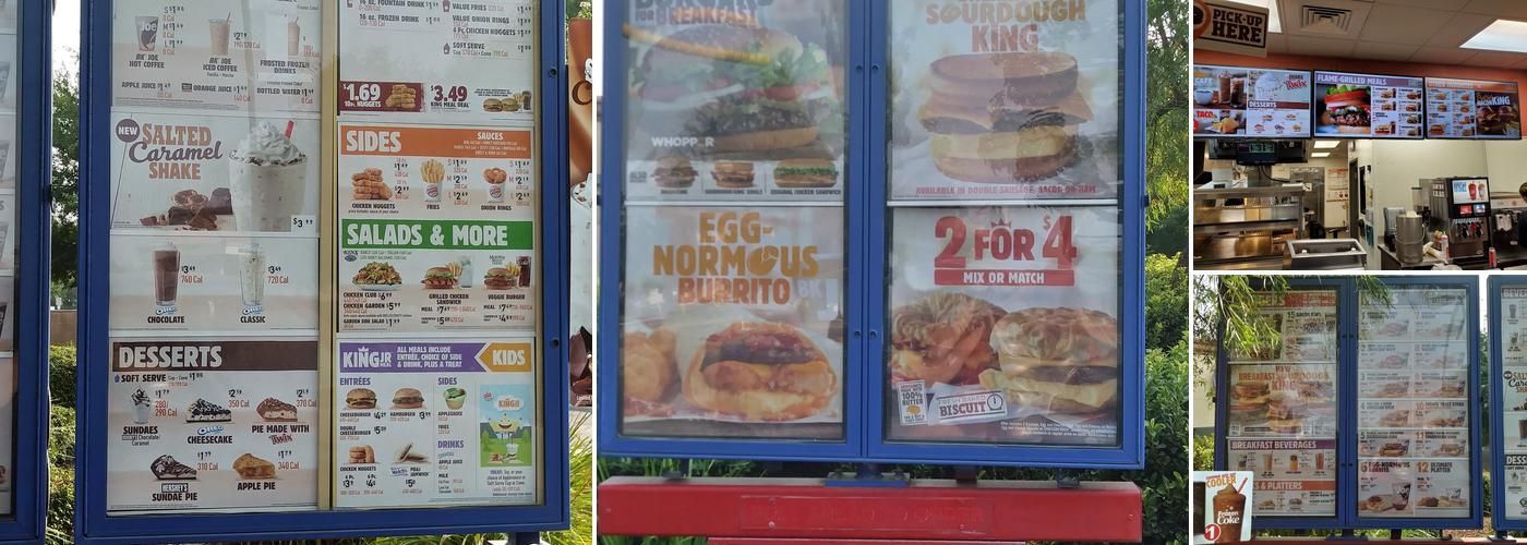Burger King Menu