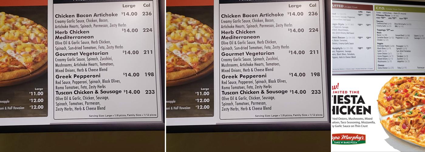 Papa Murphy's | Take 'N' Bake Pizza Menu