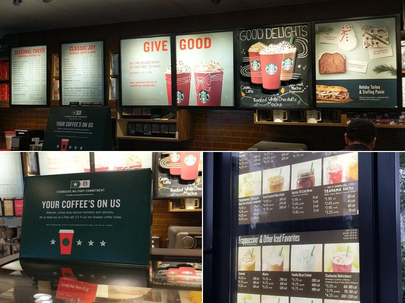 Starbucks Coffee Company Menu