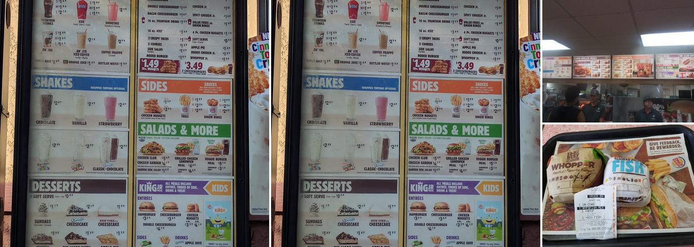Burger King Menu