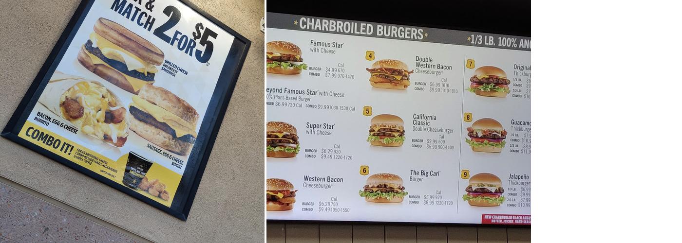 Carl’s Jr. Menu