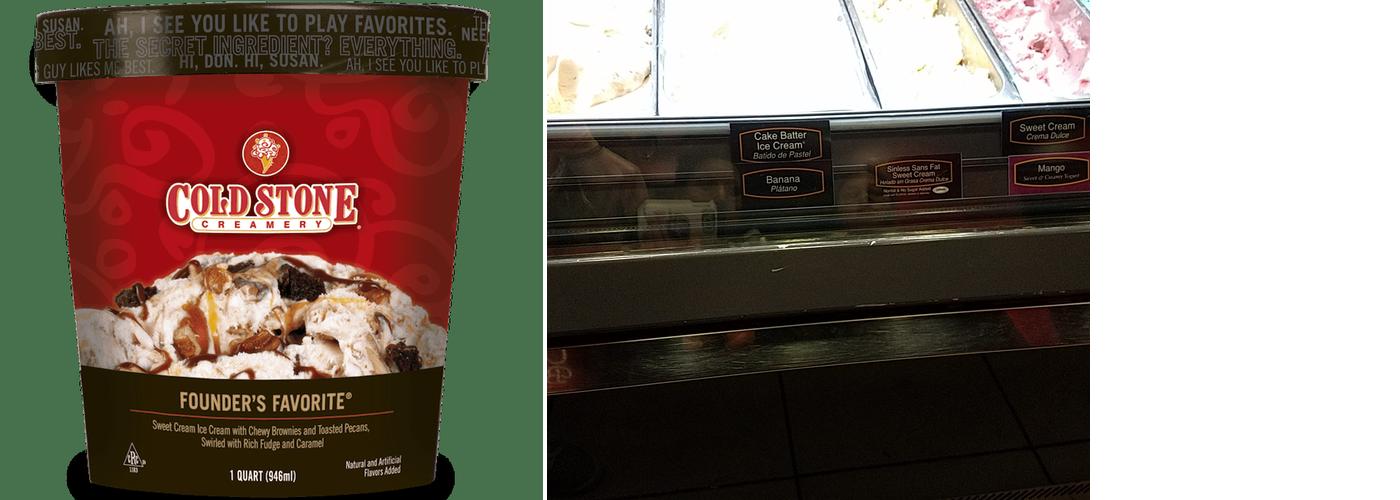 Cold Stone Creamery Menu