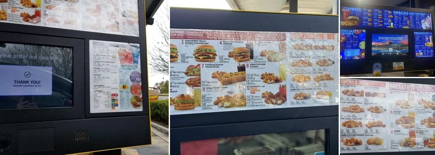 Sonic Drive-In Menu
