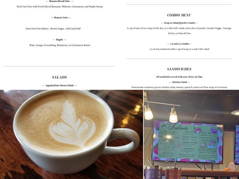 Appalachian Java Menu