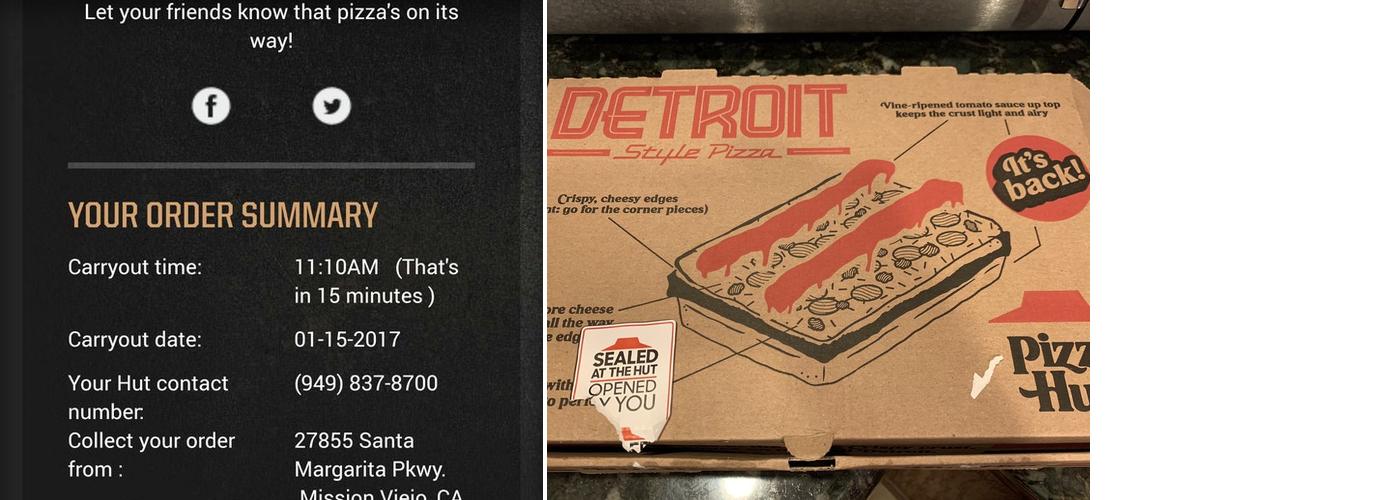 Pizza Hut Express Menu