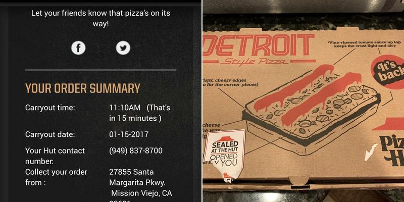 Pizza Hut Express Menu