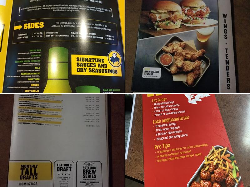 Buffalo Wild Wings Menu