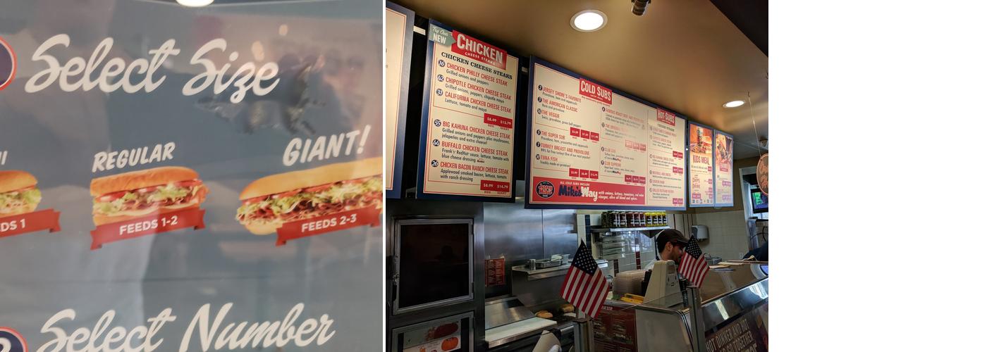 Jersey Mike's Subs Menu