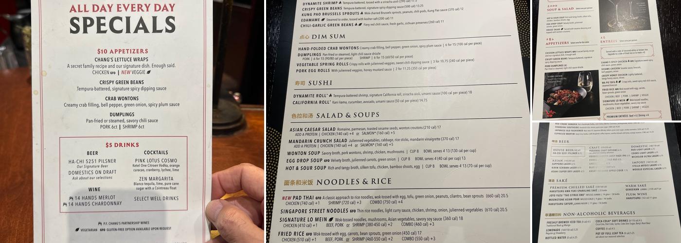 P.F. Chang's Menu