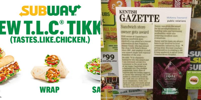 Subway Menu