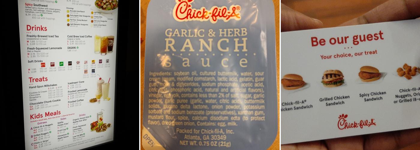 Chick-fil-A Menu