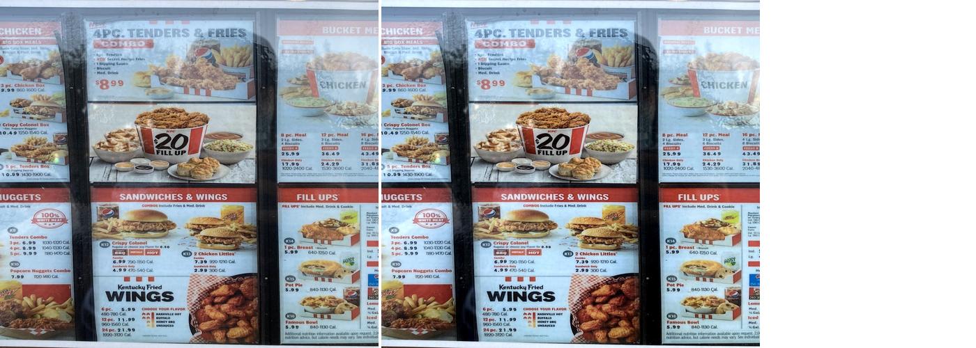 KFC Menu