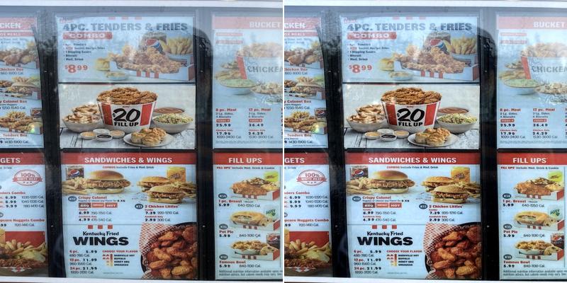 KFC Menu