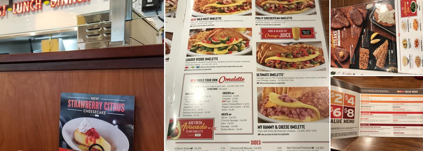 Denny's Restaurant Menu