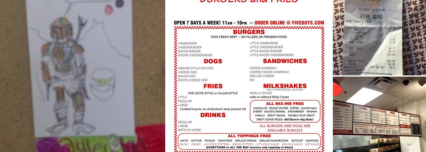 Five Guys Menu
