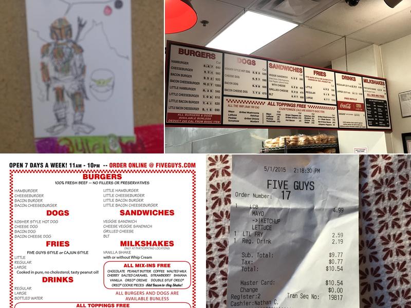 Five Guys Menu