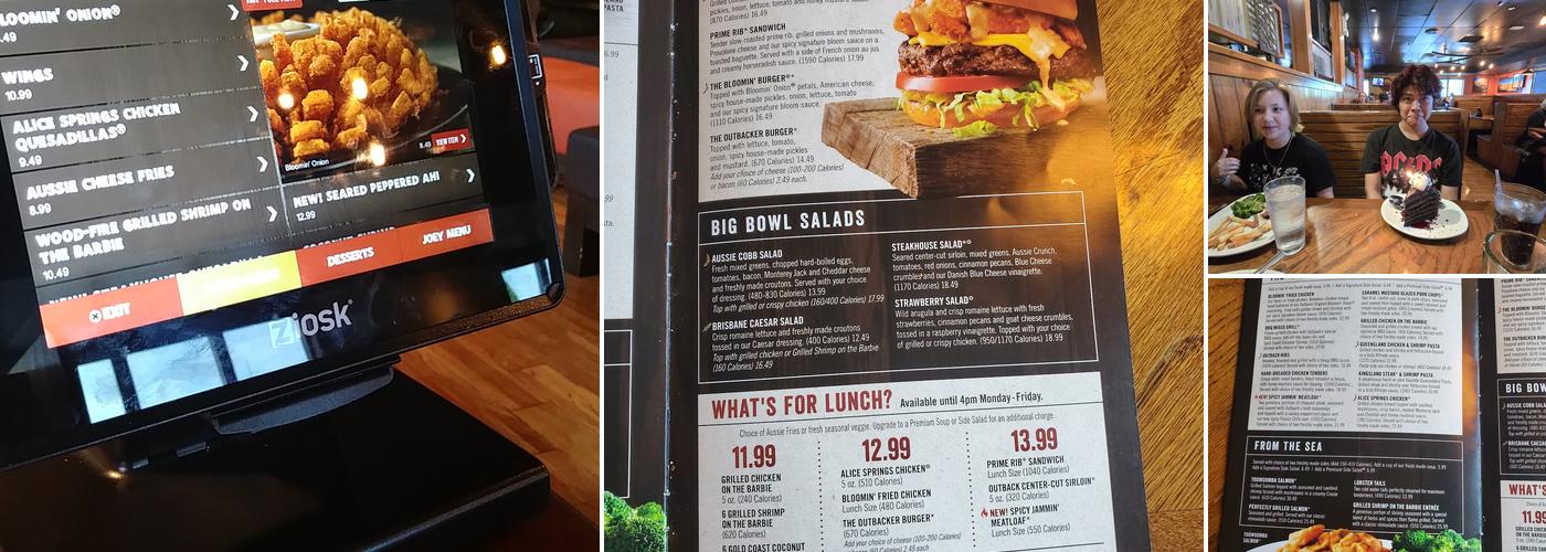 Outback Steakhouse Menu