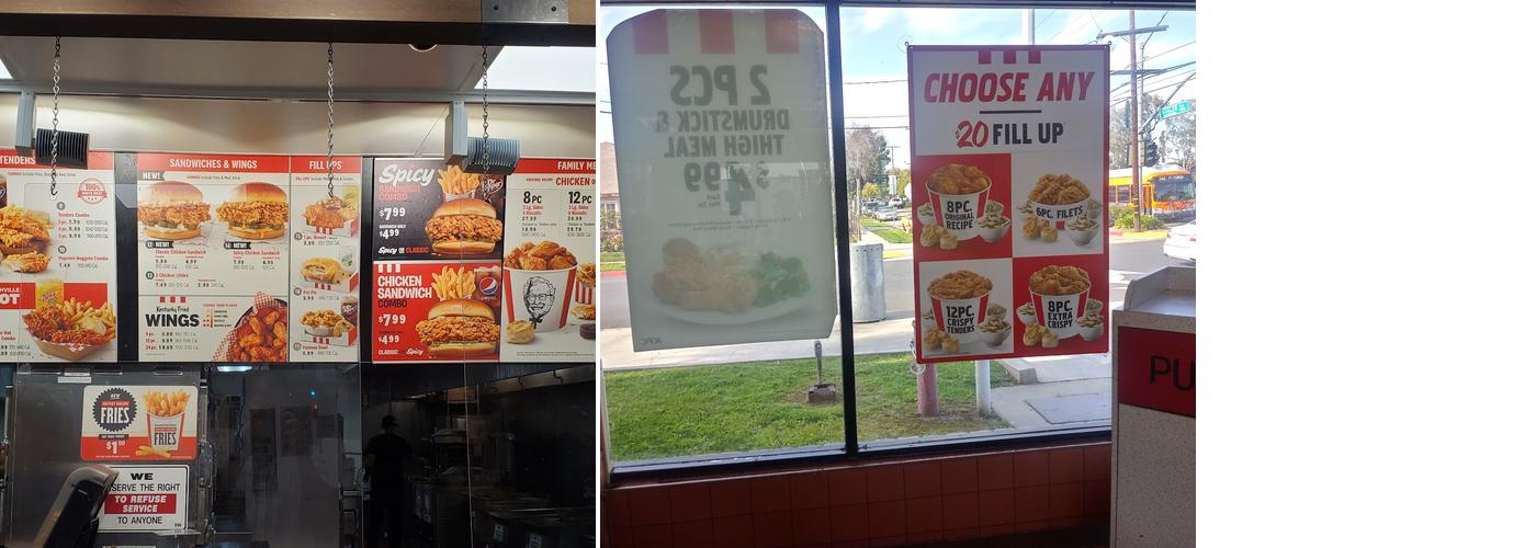 KFC Menu