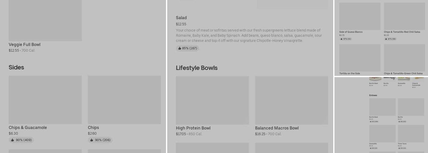 Chipotle Mexican Grill Menu