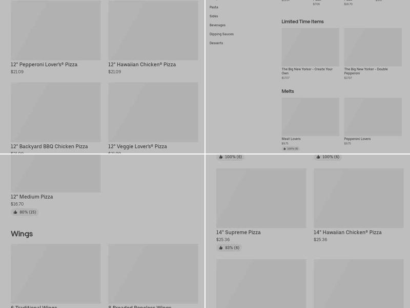 Pizza Hut Express Menu