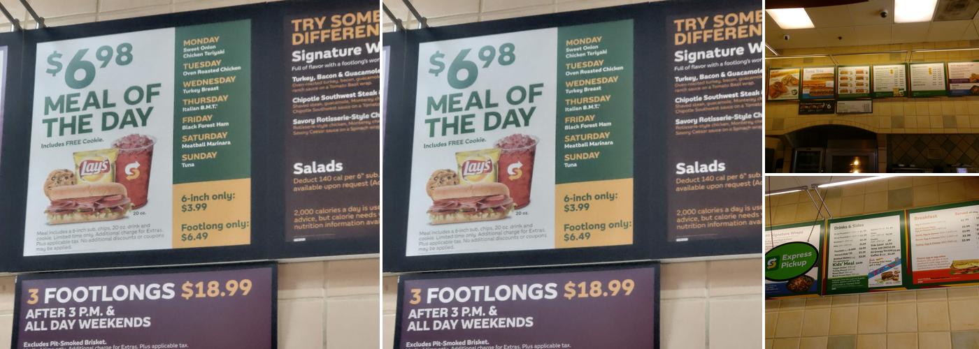 Subway Menu