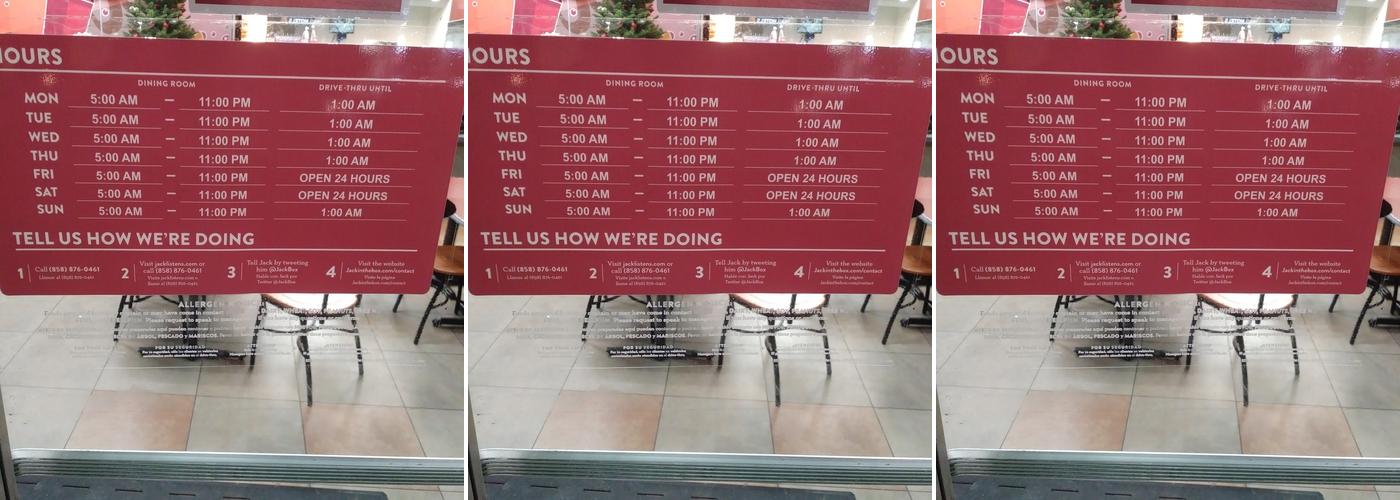 Jack In The Box Menu