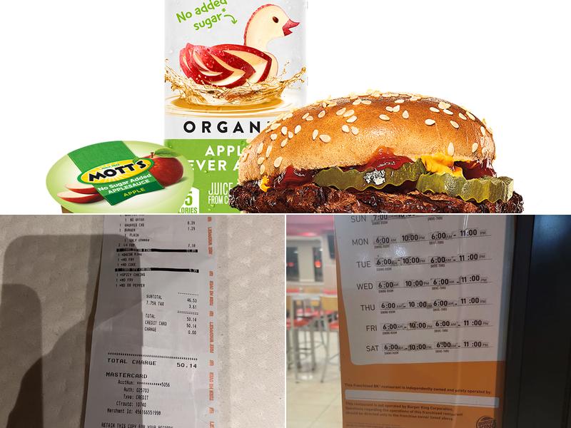 Burger King Menu