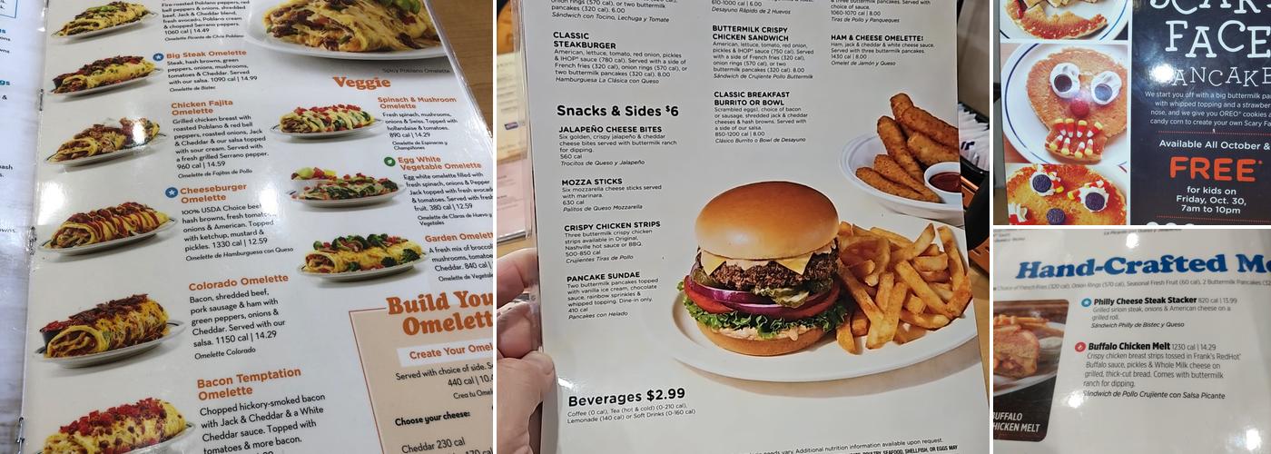 IHOP Menu