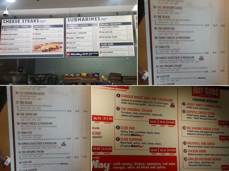 Jersey Mike's Subs Menu