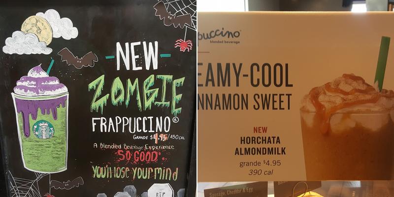 Starbucks Coffee Company Menu