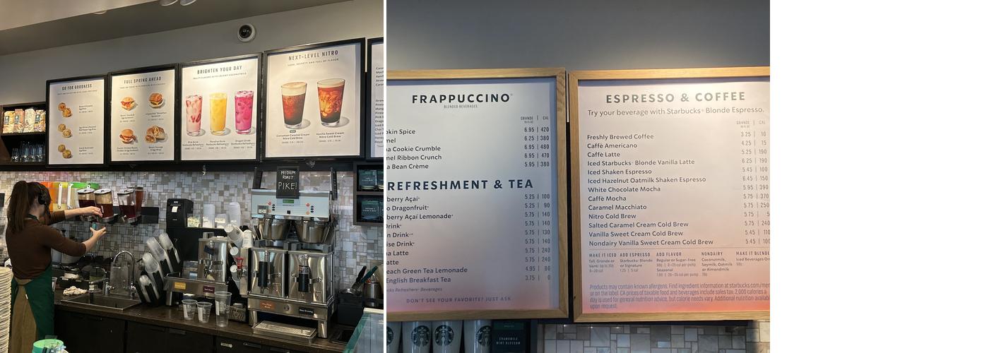 Starbucks Menu