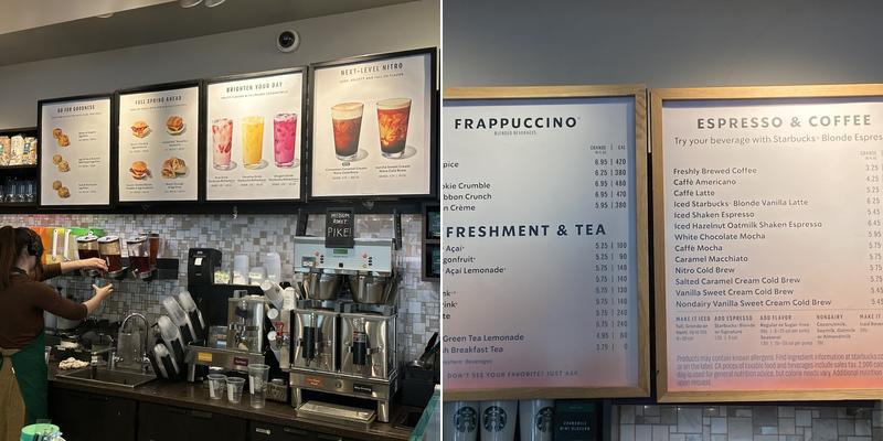 Starbucks Menu